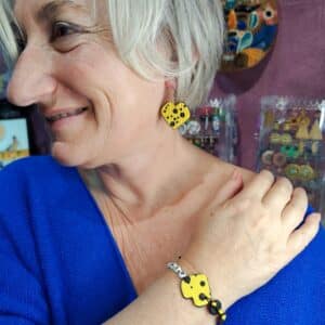 Parure cœur pois libre