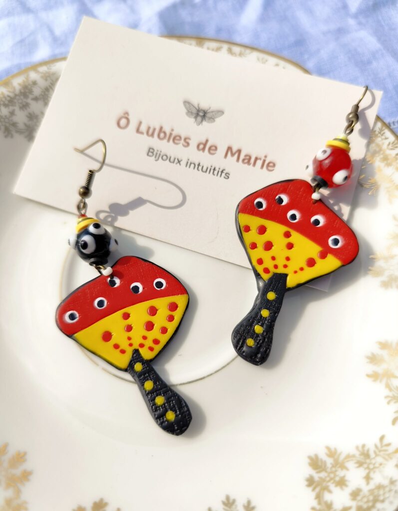 Boucles d'oreilles Champignon