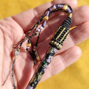 Pic à cheveux gris-gris en baguette chinoise et tissage